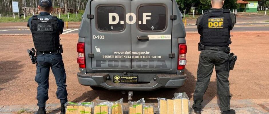 Jovem é presa com quase 34 kg de maconha em ônibus na MS-164