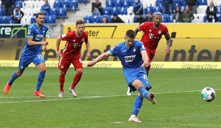 De pênalti, Kramaric sacramenta goleada do Hoffenheim e fim da invencibilidade do Bayern