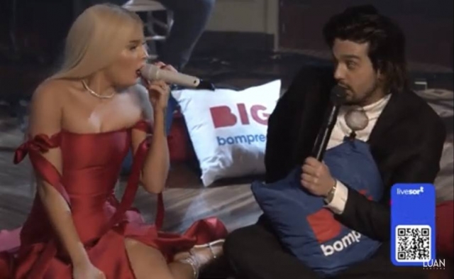 Os cantores Luísa Sonza e Luan Santana
