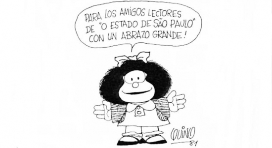 Saudações de Mafalda aos leitores do Estadão, 1981