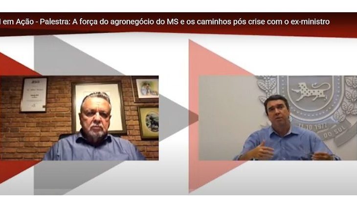 O ex-ministro da Agricultura, Pecuária, Roberto Rodrigues e o secretário de Governo e Gestão Estratégica, Eduardo Riedel