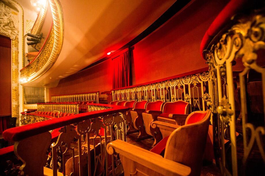 Detalhe dos camarotes da sala de espetáculos do Teatro Municipal de São Paulo