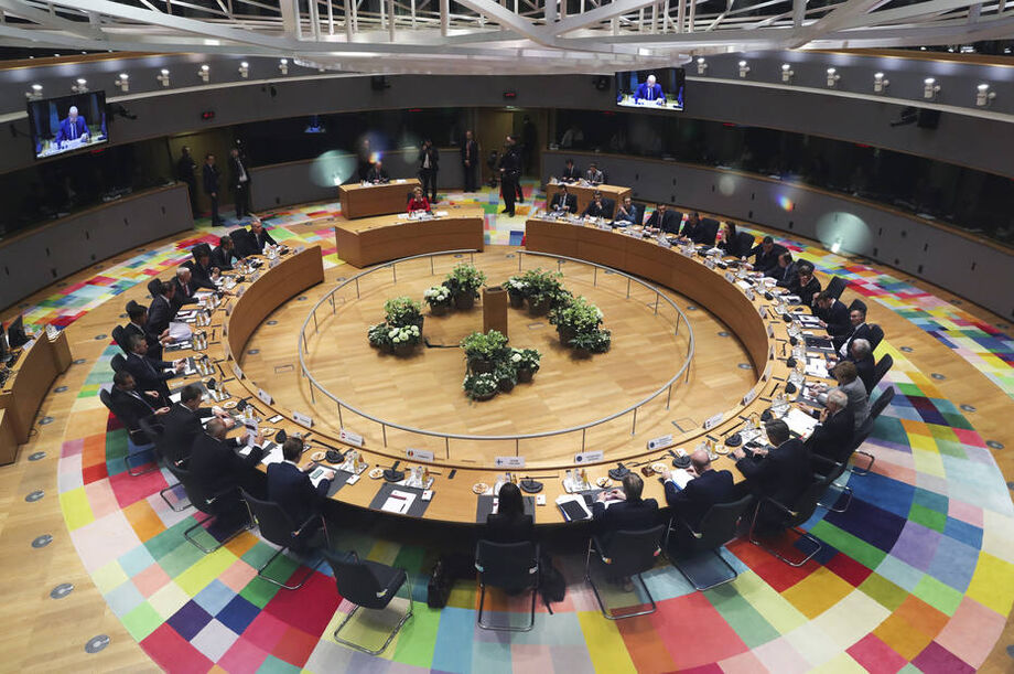Os líderes europeus reunidos em Bruxelas