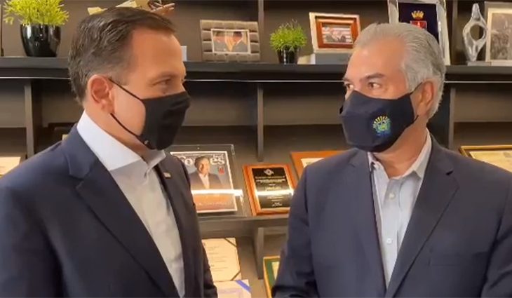 Encontro dos governadores Reinaldo Azambuja e João Doria, nesta quarta-feira (07), no Palácio dos Bandeirantes