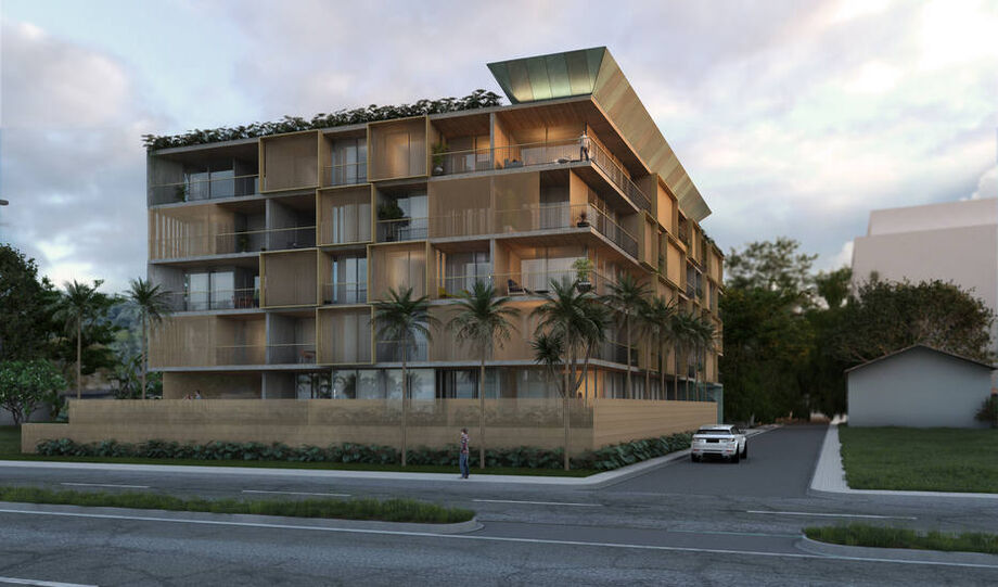 Escritório internacional Perkins&Will; projetou prédio com brises de bambu em praia de Ubatuba