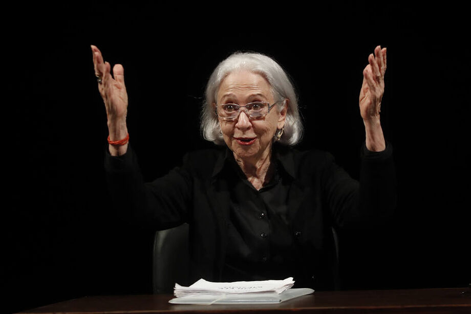 Fernanda Montenegro, durante a peça 'Nelson Rodrigues Por Ele Mesmo'