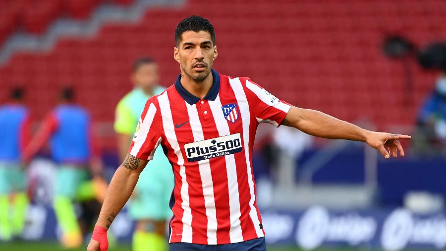 Luís Suárez chegou à marca de 150 gols no Campeonato Espanhol neste sábado, ao abrir caminho para a dura vitória do Atlético de Madrid sobre o Celta de Vigo, por 2 a 0, fora de casa