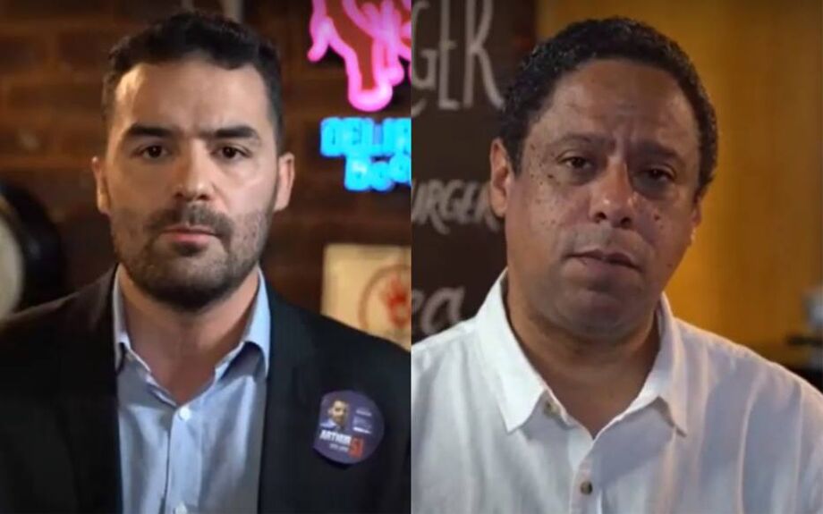 O deputado estadual Arthur do Val e o deputado federal Orlando Silva