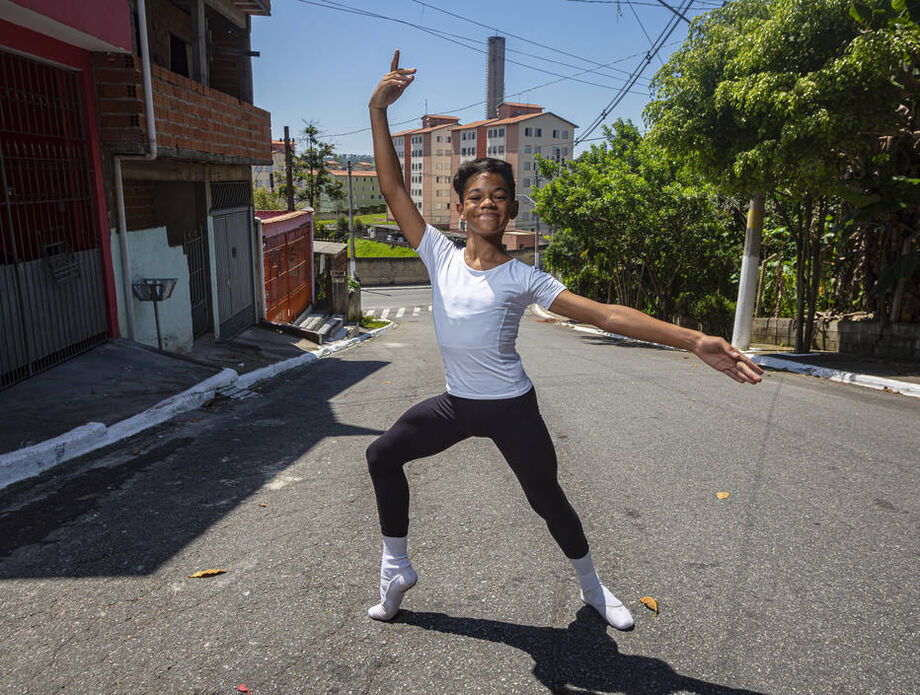 O jovem bailarino Wendel Vieira Teles