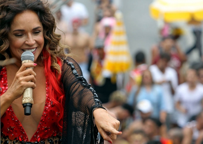 A cantora Daniela Mercury durante o Festival de Inverno de Garanhuns, em 2018.