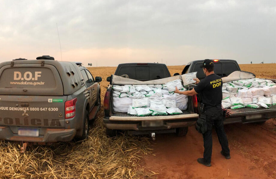 A Polícia do Departamento de Operações de Fronteira (DOF) apreendeu na noite de ontem (13), duas camionetes carregadas com 1.075 kg de agrotóxicos contrabandeados do Paraguai