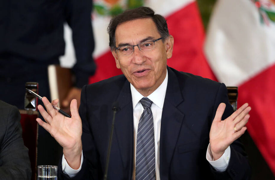 O presidente do Peru, Martín Vizcarra