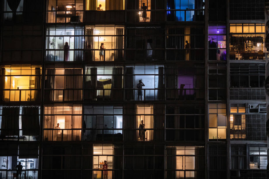 Em São Paulo, muitas pessoas já estavam em isolamento social no dia 19/03, quando essa foto foi tirada