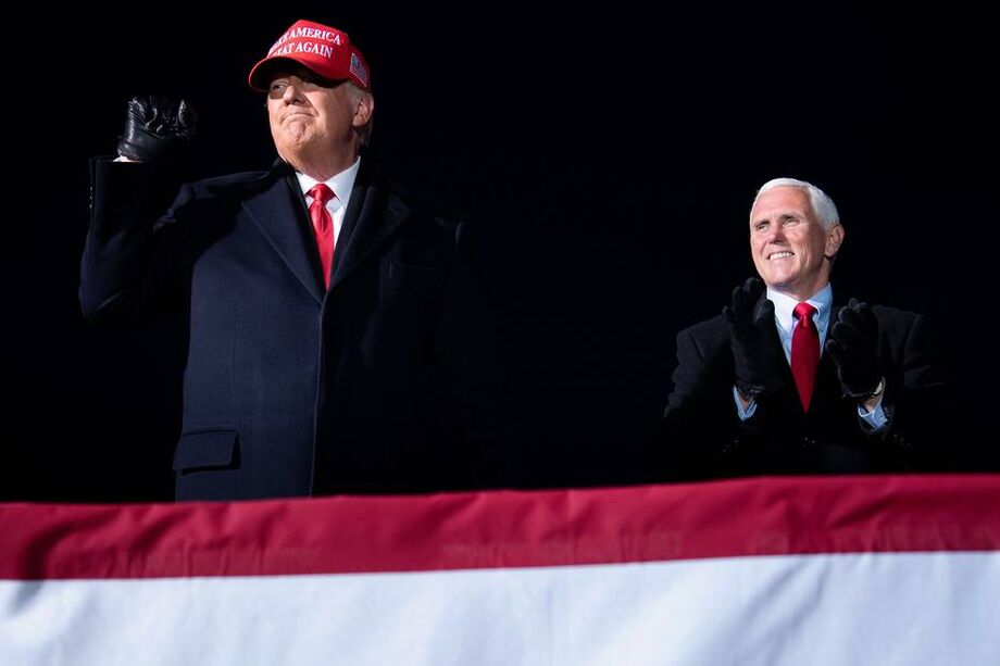 Presidente dos Estados Unidos, Donald Trump, e o vice-presidente Mike Pence