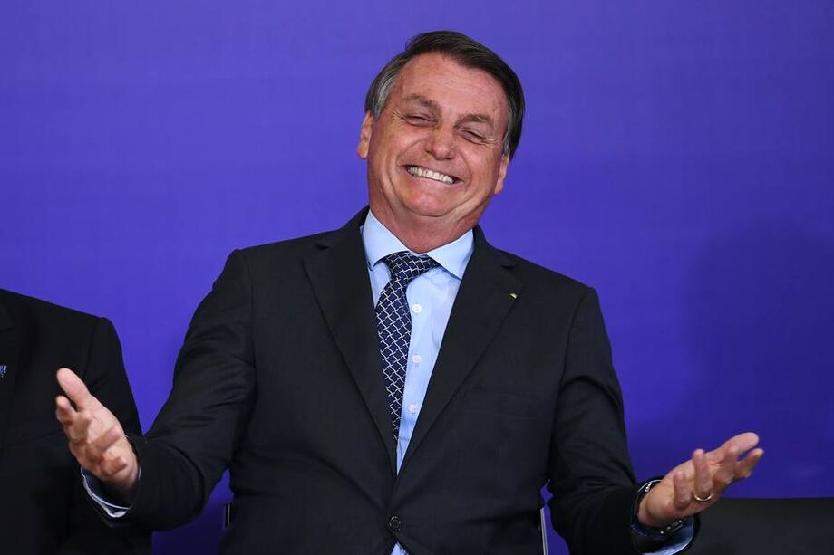 O presidente Jair Bolsonaro durante evento no Palácio do Planalto