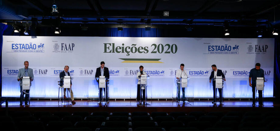 Candidatos participam de debate do Estadão, realizado na Faap