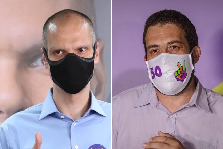 Bruno Covas (PSDB) e Guilherme Boulos (PSOL)