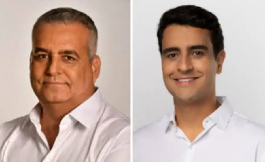 Os candidatos Alfredo Gaspar de Mendonça (MDB) e João Henrique Caldas, o JHC (PSB)