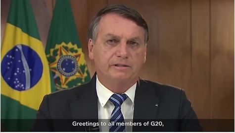 Em sua mensagem, Bolsonaro afirmou ainda que os desafios enfrentados em 2020 não têm precedentes na história recente