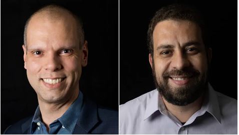 O prefeito e candidato do PSDB, Bruno Covas, e o candidato do PSOL, Guilherme Boulos