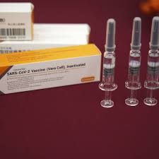 Frascos e caixas da vacina Coronavac, da Sinovac Biotech