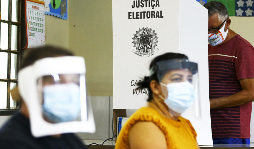 As eleições foram marcadas pela biossegurança