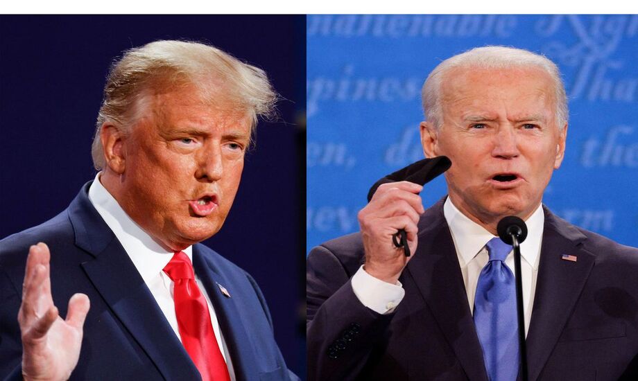 A mais recente atualização diz que Trump registra 50,1% e Biden tem 48,7%