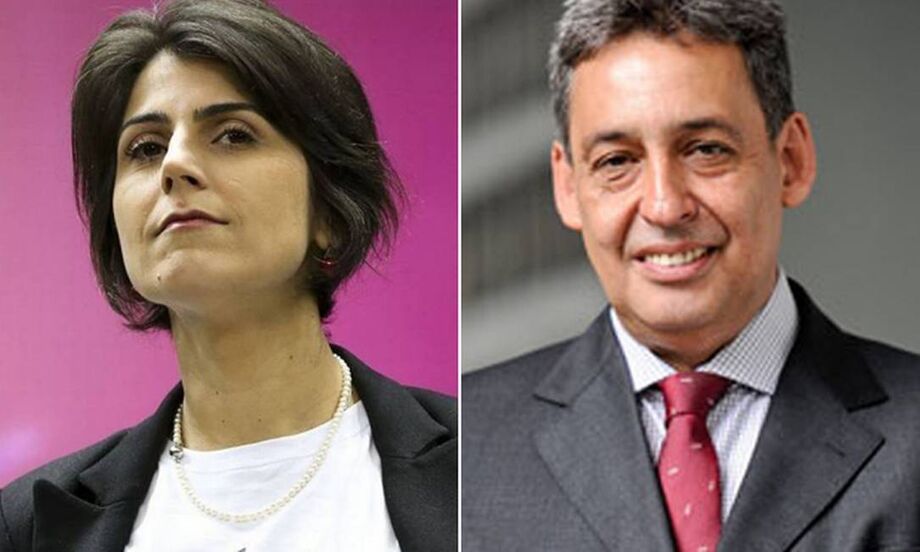Manuela D'Ávila do PCDOB e Sebastião Melo do MDB