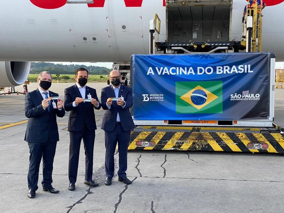 Segundo Doria, a previsão é de receber em janeiro do próximo ano insumos necessários para a produção de mais 6 milhões de doses
