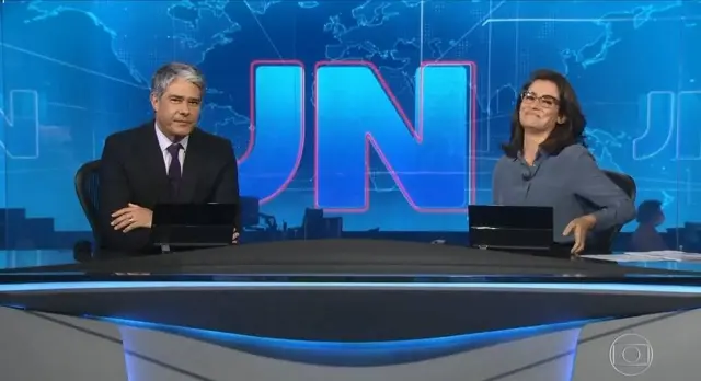 William Bonner e Renata Vasconcellos em edição do 'Jornal Nacional'