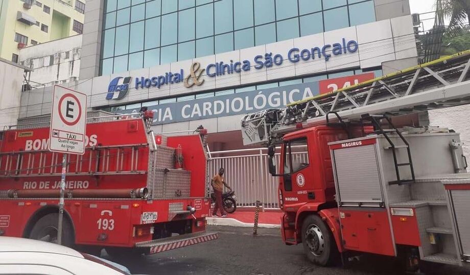 RJ: bombeiros controlam incêndio em hospital de São Gonçalo