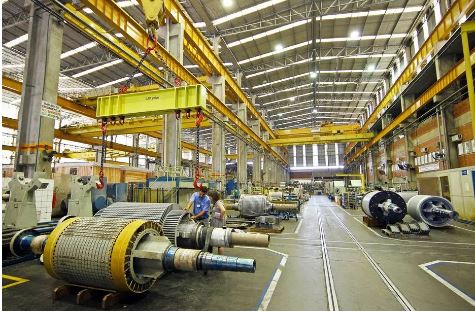 A produção industrial chinesa aumentou 7% no mês passado