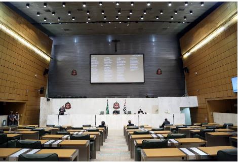 O plenário da Assembleia Legislativa de São Paulo, na zona sul da capital