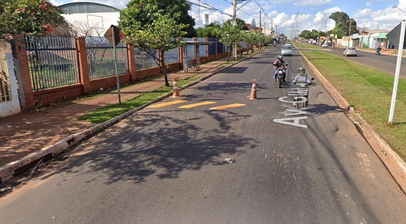 O idoso foi atropelado na Avenida Guaicurus no Jardim Colibri