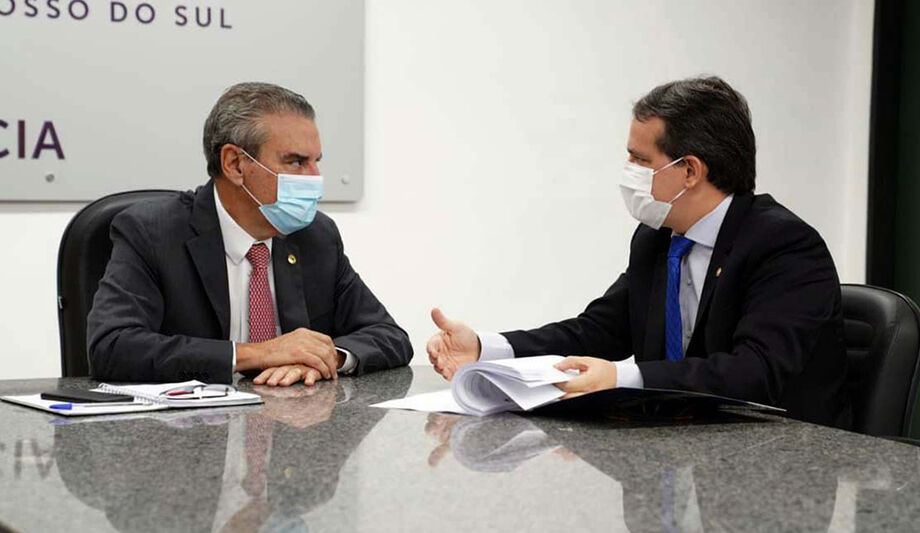 O deputado e presidente da ALEMS, Paulo Corrêa e Procurador-Geral de Justiça, Alexandre Magno Benites de Lacerda