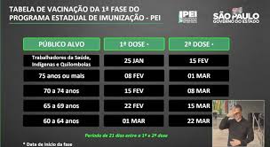 Governo de São Paulo apresenta calendário de vacinação contra covid-19