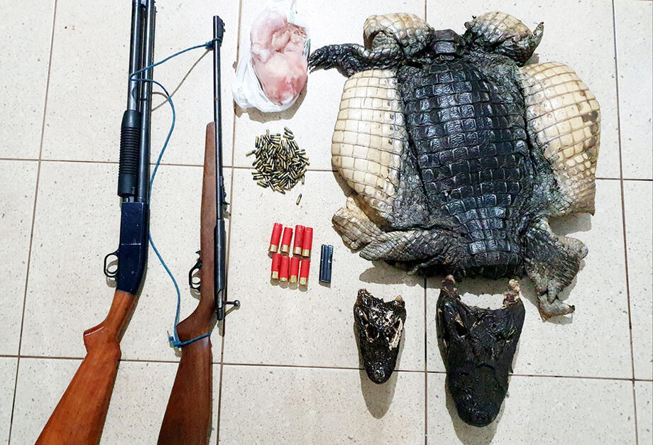 O homem afirmou ser funcionário do sítio e que as armas estariam na casa do sítio em que estava ficando