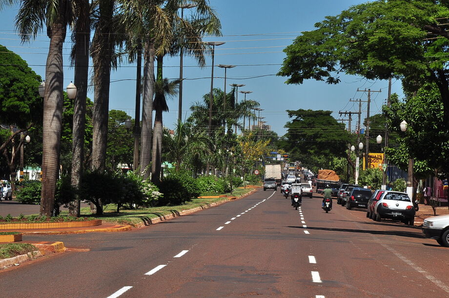 A Avenida Marcelo Pires em Dourados