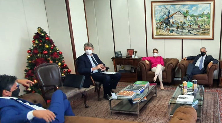 Governador e secretário estiveram reunidos com ministra Tereza Cristina