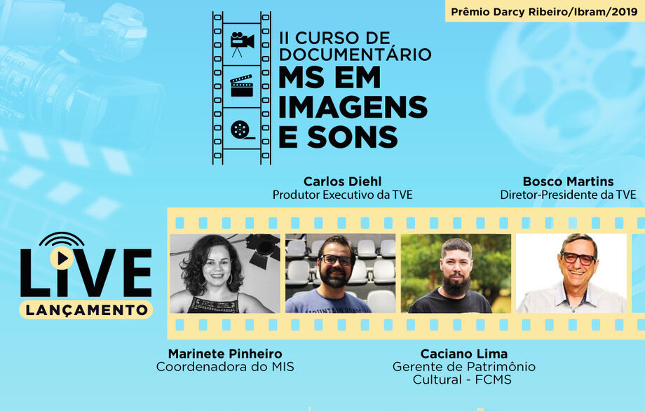 O Museu da Imagem e do Som de Mato Grosso do Sul (MIS), em parceria com a TVE Cultura MS promovem o II curso de documentário: MS em Imagens e Sons