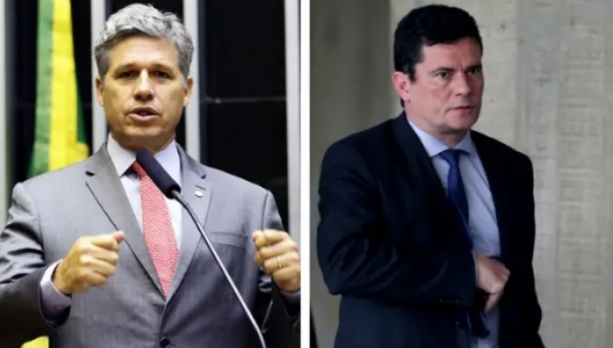 O deputado Paulo Teixeira e o ex-ministro Sérgio Moro