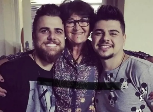 Zé Neto, Zenaide, mãe de Cristiano, e o filho