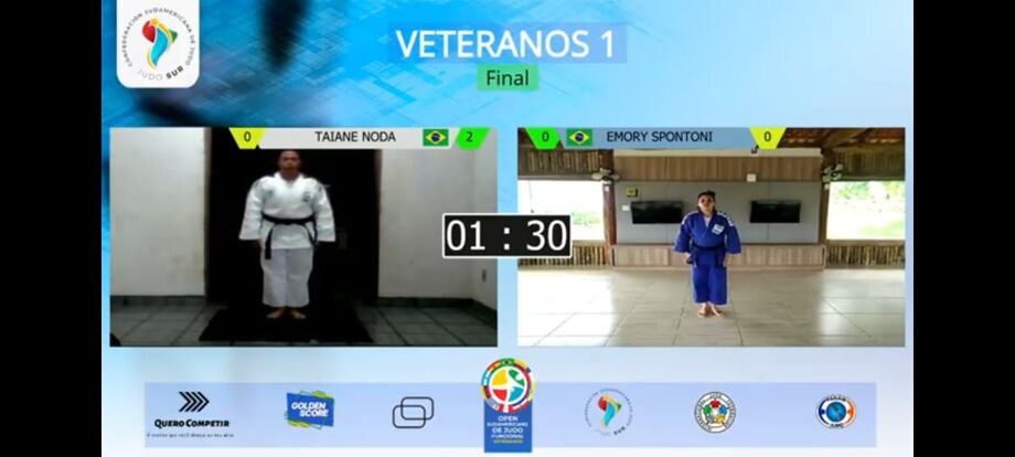 A sensei do Sesc Emory Spontoni, encerrou a participação no Sul-americano de Judô Funcional com medalha de prata na categoria +63 kg