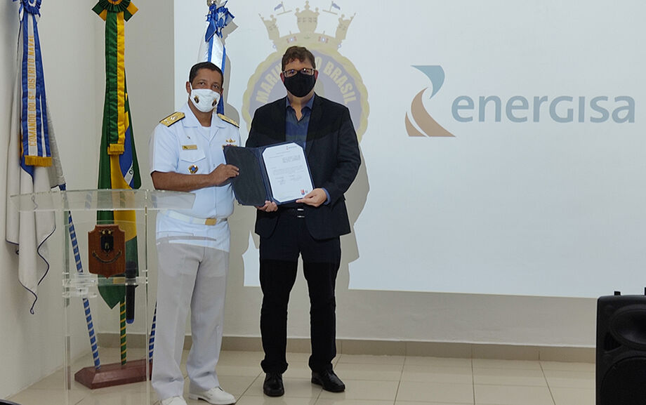 Comandante do 6° Distrito Naval, Contra-Almirante Sérgio Gago Guida e Diretor-presidenter da Energisa MS Marcelo Vinhaes