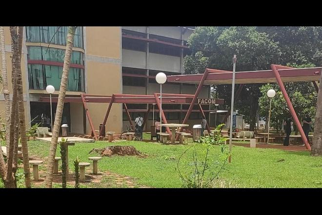A Faculdade de Comunicação da UFMS foi um dos pontos disponibilizados para a realização da prova