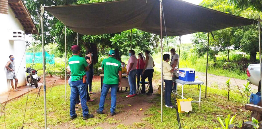 A vacinação aconteceu na Aldeia Brejão