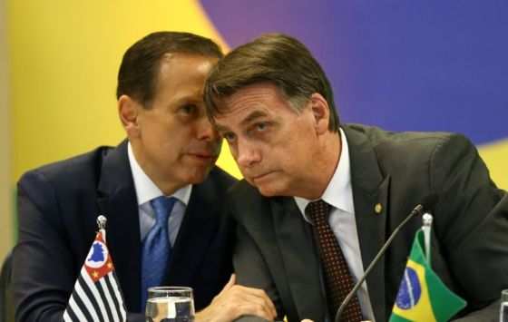 Governador João Dória ao lado do Presidente Jair Bolsonaro