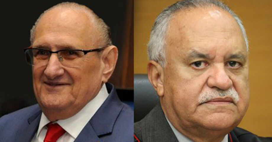 Desembargador Paschoal Carmello Leandro (à dir) e Desembargador Julizar Barbosa Trindade (à esq)
