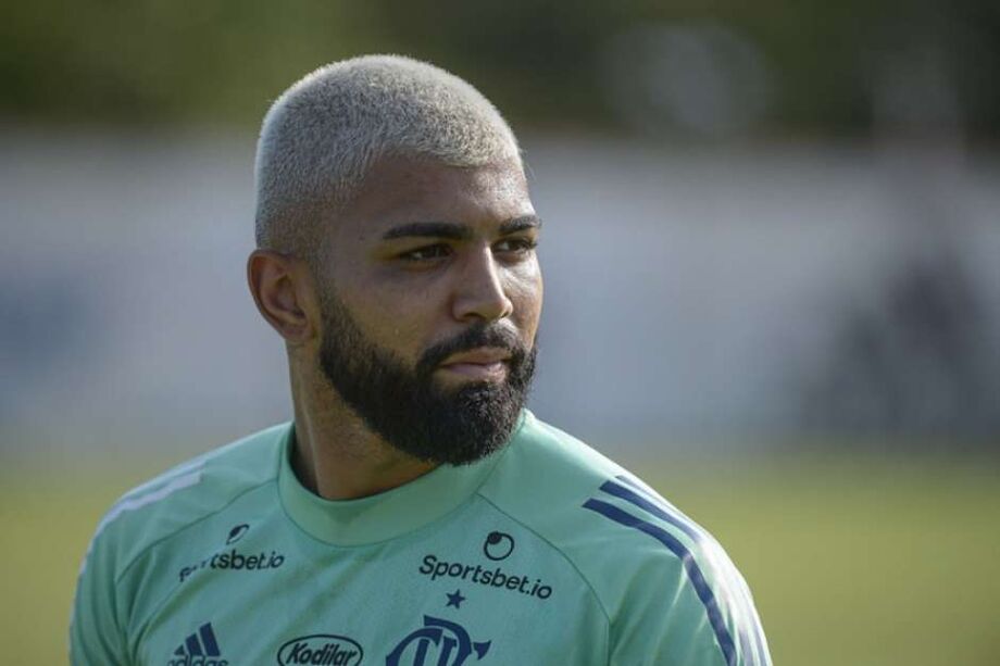 O atacante Gabriel Barbosa concedeu entrevista coletiva nesta sexta-feira