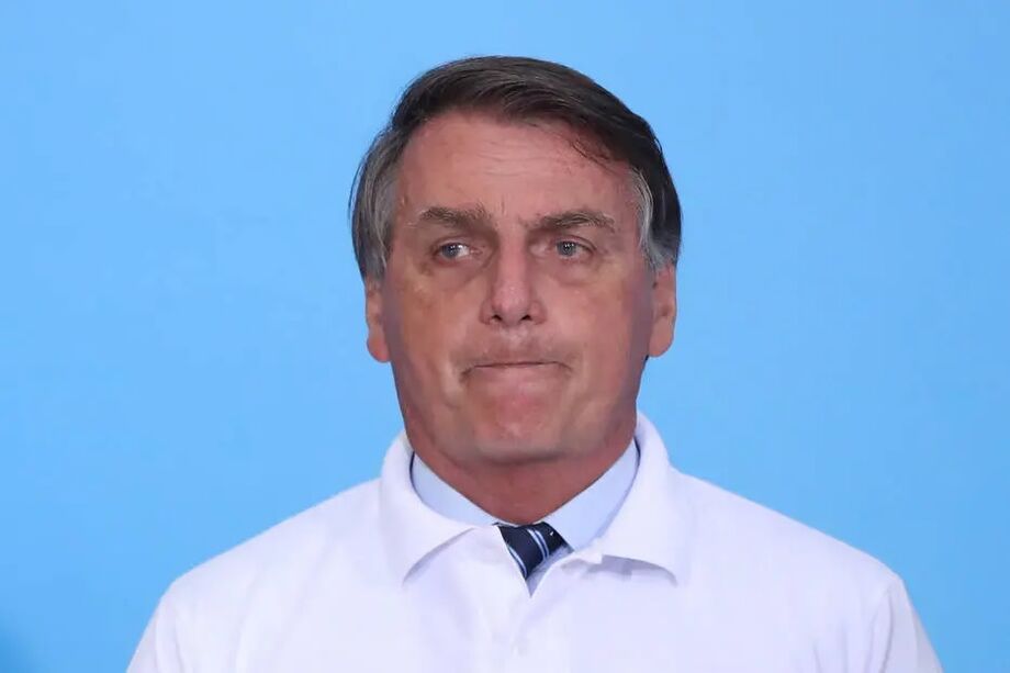 O presidente da República, Jair Bolsonaro, durante cerimônia de homenagem aos 160 anos da Caixa